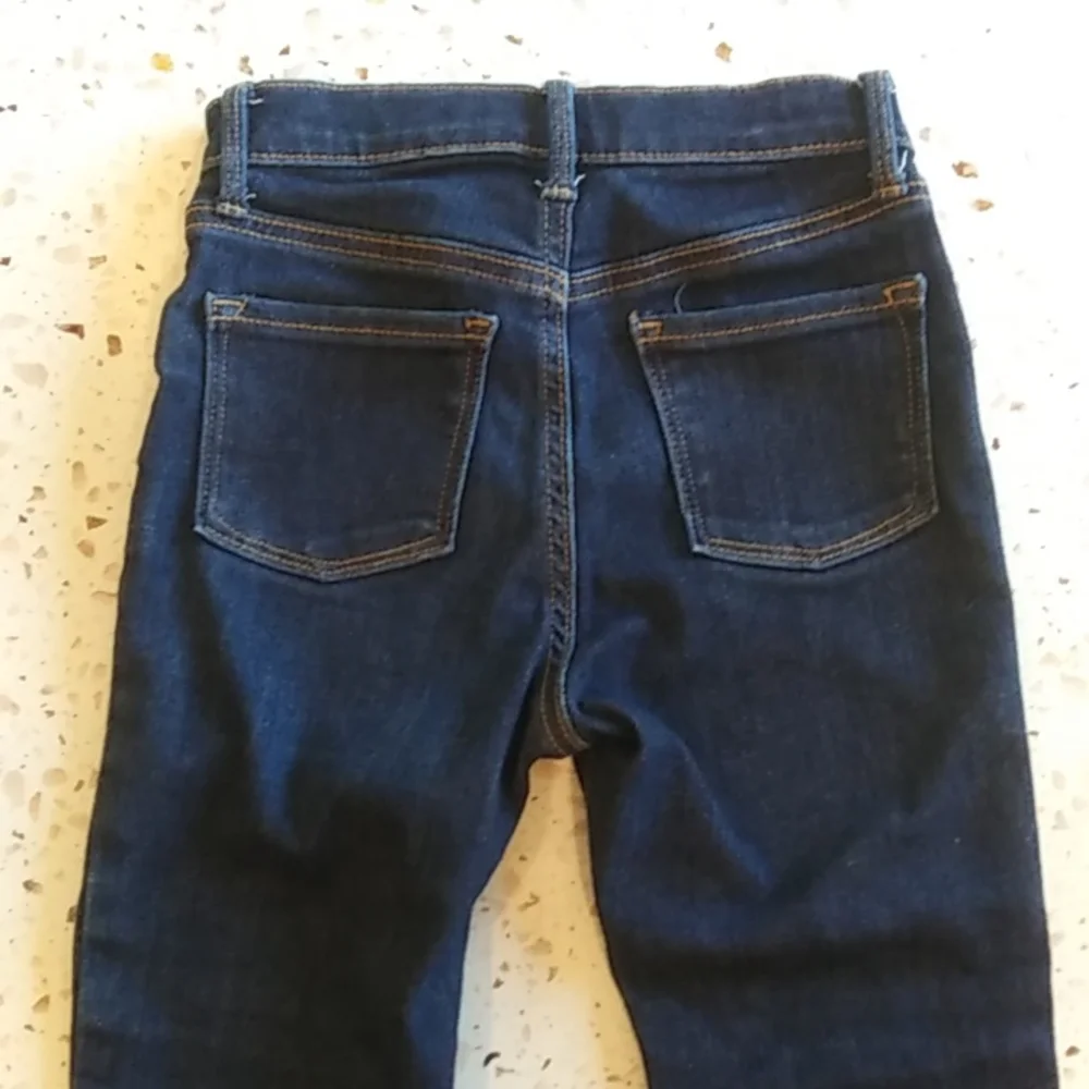 Old Navy | Dark Stretch Denim Ballerina Jeggings Zipper Front | 10